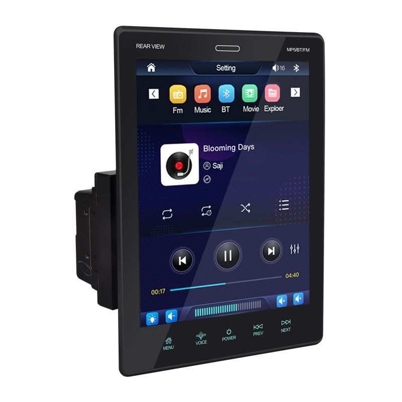 Automobilinis MP5 multimedijos blokas su IPS HD kapacitiniu jutikliniu ekranu, palaiko Apple CarPlay ir Android Auto, USB/TF failų atkūrimas, 12V maitinimas