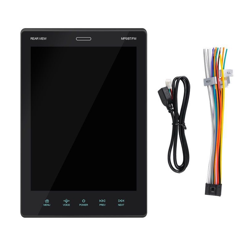 Automobilinis MP5 multimedijos blokas su IPS HD kapacitiniu jutikliniu ekranu, palaiko Apple CarPlay ir Android Auto, USB/TF failų atkūrimas, 12V maitinimas