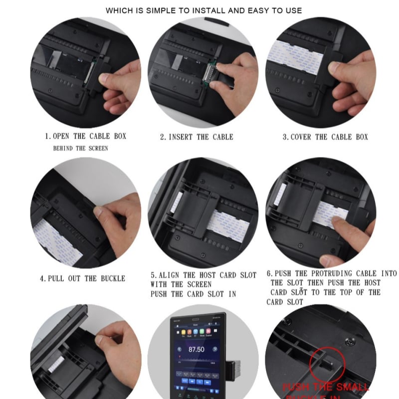 Automobilski MP5 radio s Bluetoothom, IPS dodirni zaslon, navigacijski modul, napajanje 12V, plast i metal