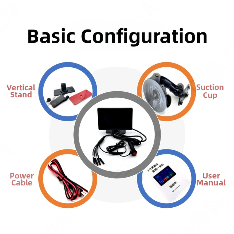 Auto LCD-monitor pimeala detektori süsteemiga, HD kuva, 1024x600 IPS, AHD sisend, ühilduv BMW peamise üksusega