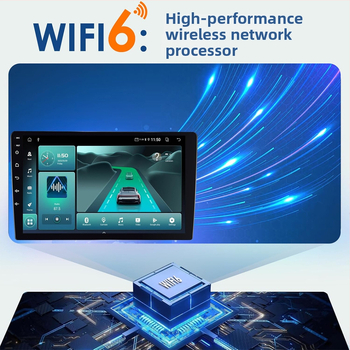 Android belaidis CarPlay kapacitacinis OLED jutiklinis ekranas automobilių MP5 grotuvui, 2+32GB, FM radijas, 12V DC
