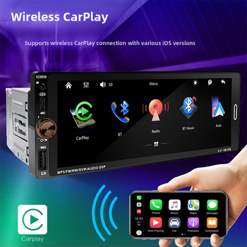 Belaidė CarPlay, Android Auto, FM radijas, Bluetooth MP5 grotuvas, 12V DC maitinimas