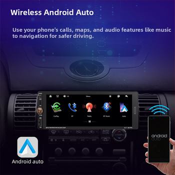 Belaidė CarPlay, Android Auto, FM radijas, Bluetooth MP5 grotuvas, 12V DC maitinimas