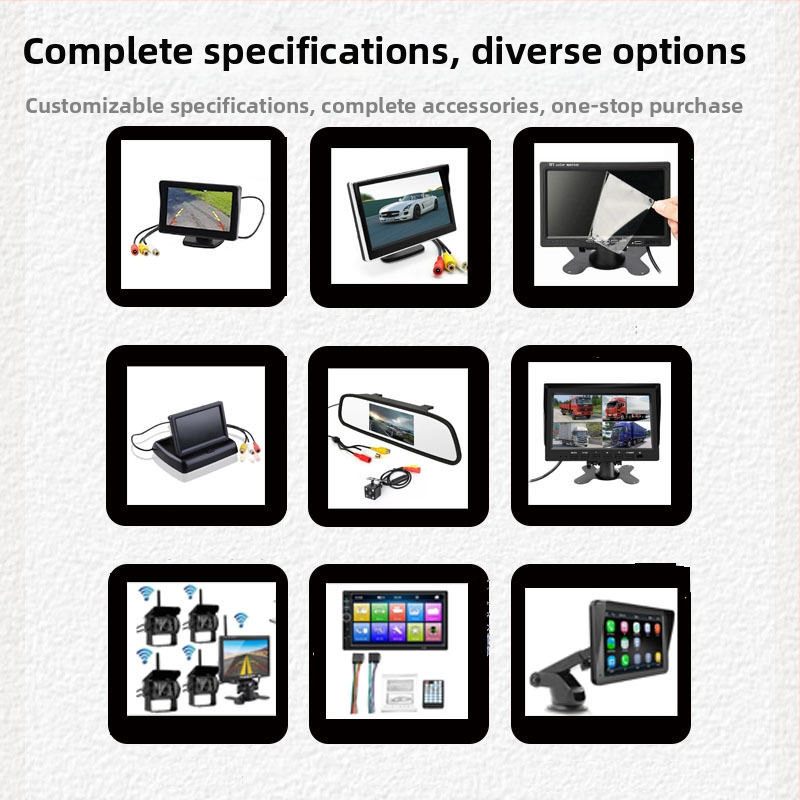 7 collu auto MP5 ar aizmugures skata attēlu, Bluetooth, FM radio, USB/SD atskaņošana, 12–24V barošana