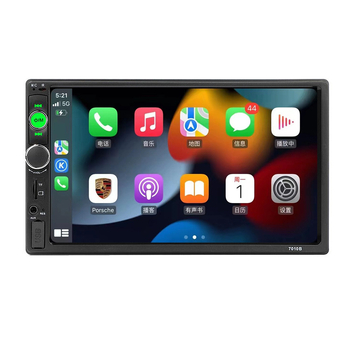 Player MP5 cu CarPlay wireless pentru mașină, Bluetooth, slot SD, sunet 3D, model 701, rază 20 m, formate video AVI RMVB MPEG-4 FLV MPG RealPlayer