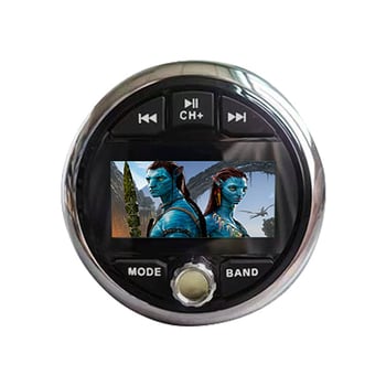 Bluetooth ūdensizturīgs skaļrunis ar MP3/MP5 atskaņotāju jūras un transportlīdzekļu vajadzībām, 12V, modelis 8371, silikons