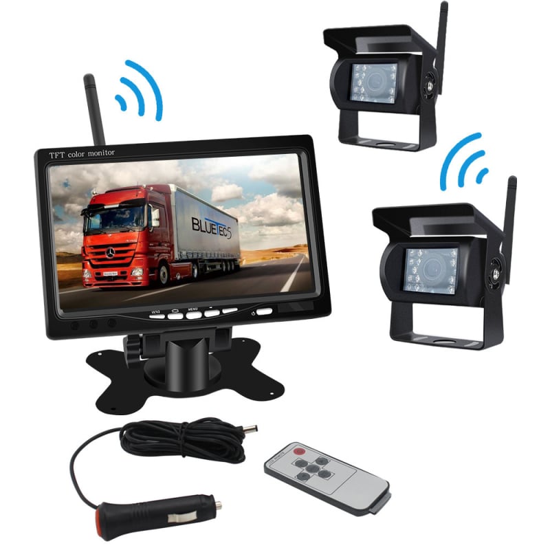 Hátulnézet kijelző autóhoz | TFT képernyő, felbontás 1290x840, AV1/AV2 bemenetek, Modell BYC-7021B-073L