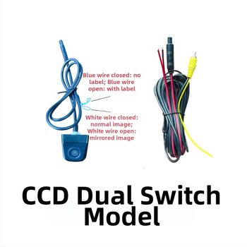 Korėjietiško stiliaus automobilio atbulinės eigos kamera, 12V maitinimas, reguliuojamas 90° kampas, 688×582 raiška, CVBS vaizdo signalas, veidrodinis vaizdas