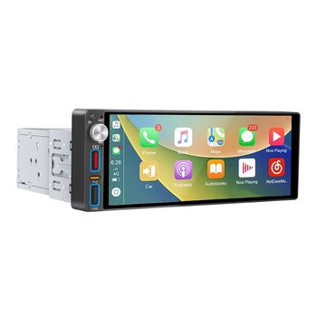 TH-68001 MP5 automobilių multimedijos įrenginys su HD galinio vaizdo vaizdu, CarPlay ir Android Auto, USB greito įkrovimo, SD kortelės palaikymas, 1 metų garantija