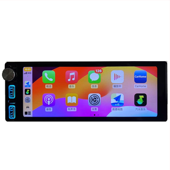 1-DIN CarPlay MP5 multimedijos grotuvui su Bluetooth, SD kortelės palaikymas, AVI/MPEG-4/MPG vaizdo įrašai ir MP3/WMA/WAV/FLAC garso failai