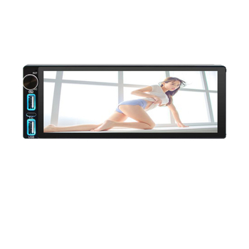 1-DIN CarPlay MP5 multimedijos grotuvui su Bluetooth, SD kortelės palaikymas, AVI/MPEG-4/MPG vaizdo įrašai ir MP3/WMA/WAV/FLAC garso failai