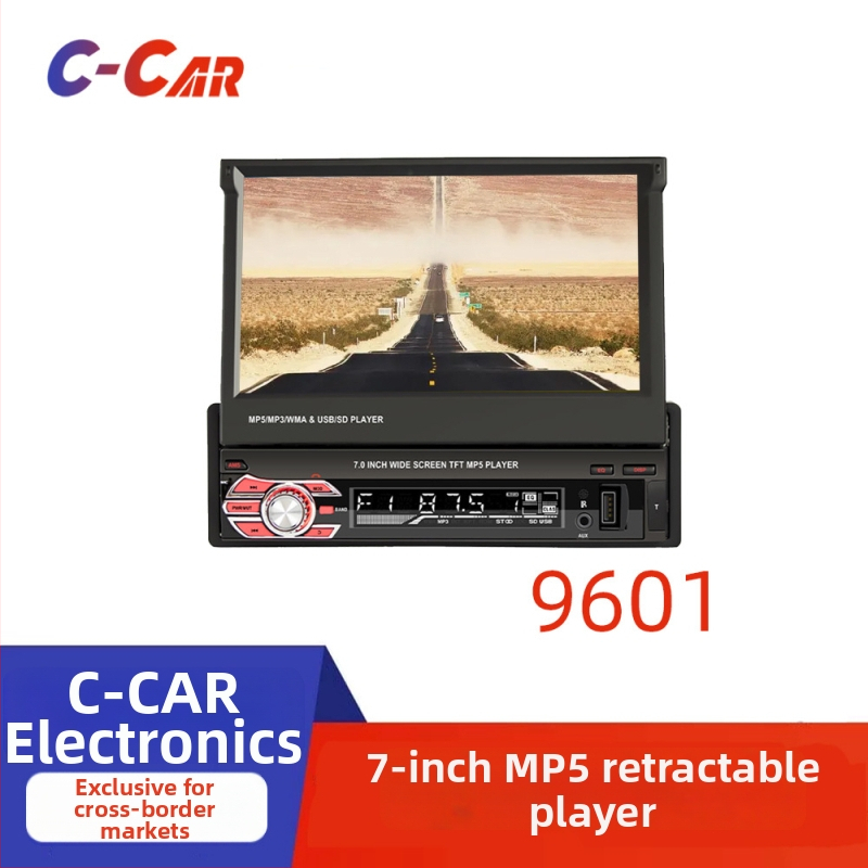 Automobilinis MP5 grotuvė su GPS navigacija, modelis 9601, Bluetooth, USB/SD kortelių palaikymas