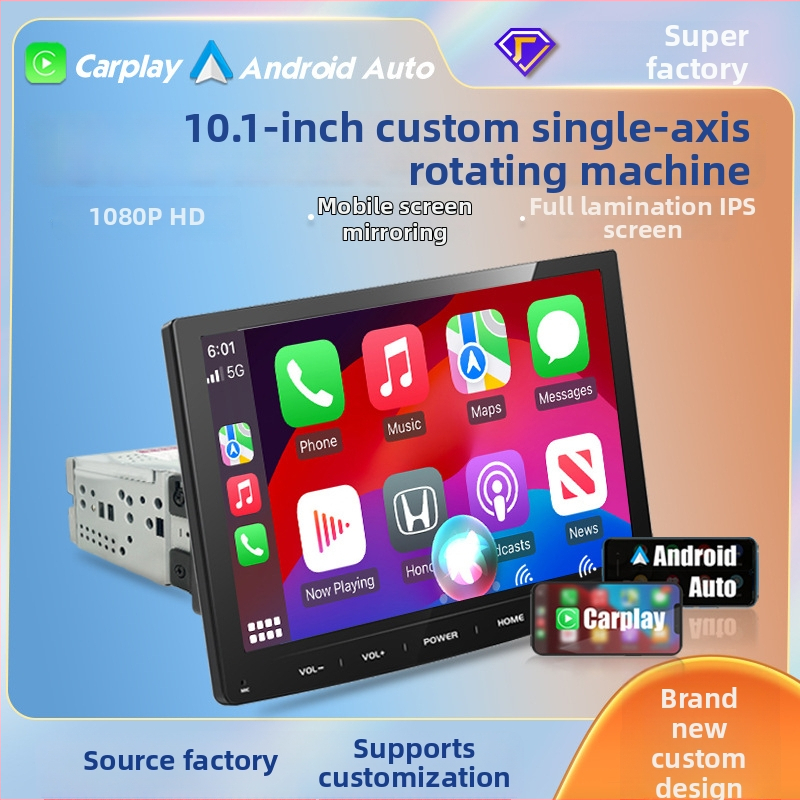 TH-S1002 Automobilinis MP5 grotuvas su belaidžiu CarPlay ir Android Auto — 2GB RAM, Bluetooth, SD kortelės palaikymas, vaizdo įrašų formatai AVI/MKV/MPEG/TS