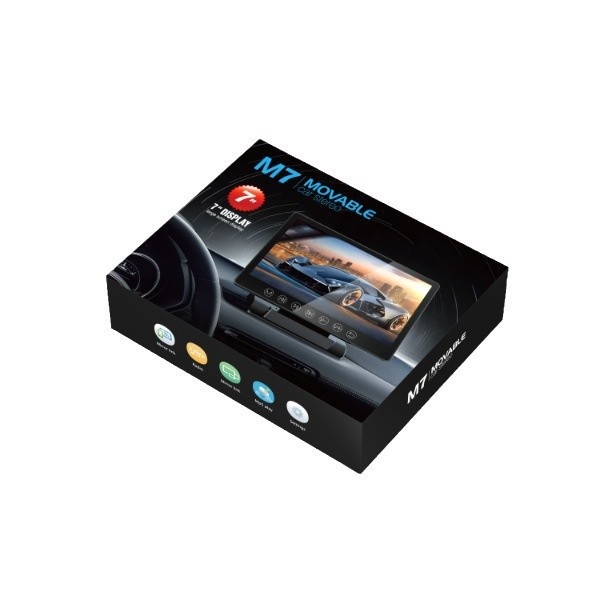 Autó MP5 lejátszó GPS navigációval és telefon kijelző tükrözéssel, modell M7, 10-24V, FM 87.5–108.0MHz, 20Hz–15kHz, 10–15m hatótáv