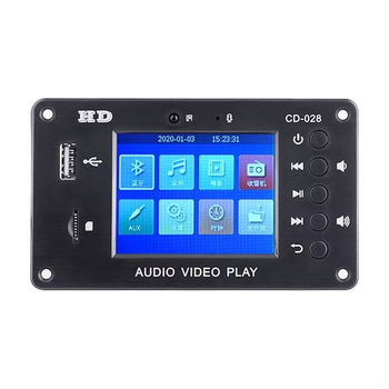 MP5 auto multimediju modulis ar Bluetooth 5.0, TFT displejs, kalendārs un alarms, FM radio un audio/video dekoderis