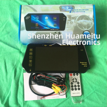 Automobilio galinio vaizdo veidrodžio ekranas su LCD, maitinimas 12–24V DC, SD kortelės palaikymas, vaizdo formatai MP4/FLV ir kt., garso formatų MP3/WAV/APE/FLAC