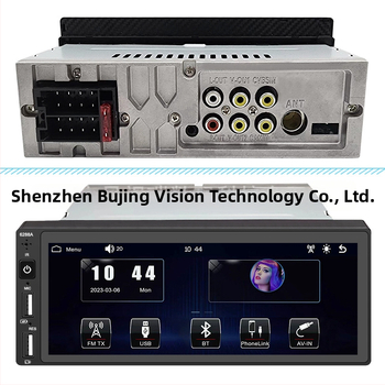 MP5 automobilinis grotuvas su kapacitiniu jutikliu, CarPlay, Bluetooth skambinimas, galinė vaizdo kamera, LCD ekranas