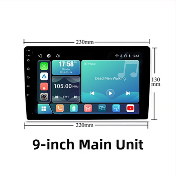 Automobilinis MP5 multimedijos grotuvais su CarPlay, Android Auto ir Bluetooth, OLED ekranas, modelis 8268k