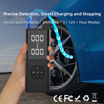 MP008-2 Umflător auto pentru pneuri cu presiune reglabilă, debit de aer 25 L/min, 2000W la 5V