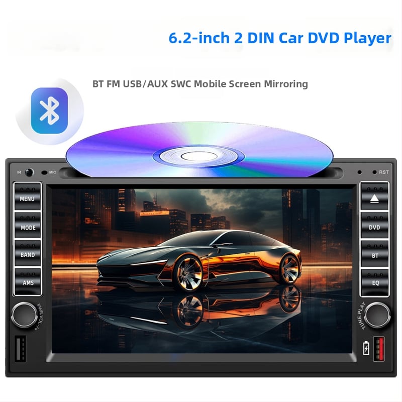 Automobilinis Bluetooth DVD/CD MP3/MP5 grotuvas su OLED ekranu, 12V DC, nuotolinio valdymo