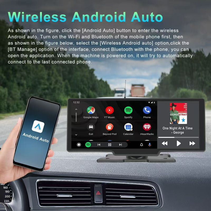 Multimedijski uređaj za središnju konzolu s CarPlay, 4K rezolucijom, kapacitivnim dodirnim zaslonom, osmerojezgreni CPU, 2GB RAM, zrcaljenje zaslona telefona