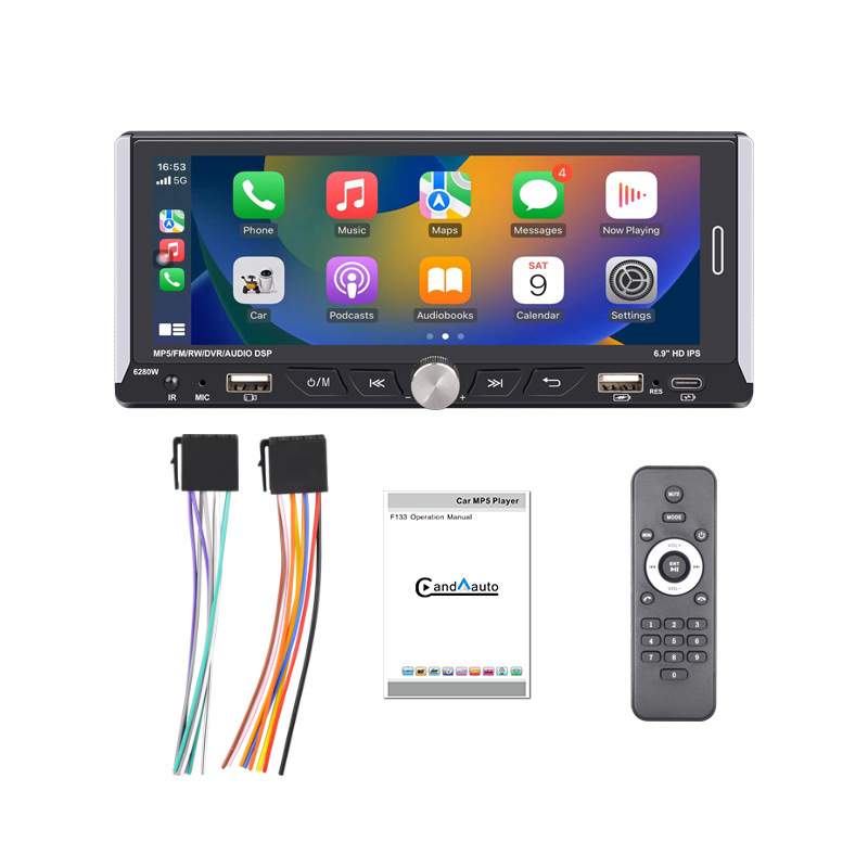 Bežični i žični CarPlay sustav za automobil s HD zaslonom, Bluetooth 5.0 i FM prijemom na cijelom frekvencijskom rasponu