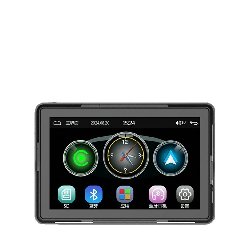 5-inčni prijenosni vodootporni dodirni zaslon CarPlay za motocikl, bežični CarPlay