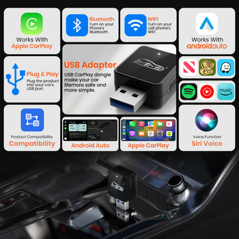 Vezeték nélküli Apple CarPlay/Android Auto adapter doboz – Dual-core processzor, 4GB RAM, 16GB ROM, Type-C interfész, AA/CP OS