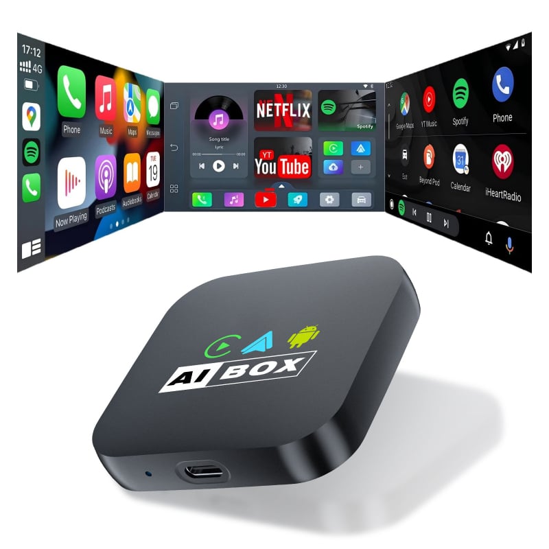 Bežična CarPlay kutija s Android OS – četverojezgreni CPU, 2GB RAM, 16GB ROM, USB-C