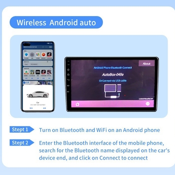 Belaidė CarPlay/Android Auto 2-in-1 sujungimo dėžutė Android automobiliai, GW-A3, ABS, 46 g, 5V, 0,5A