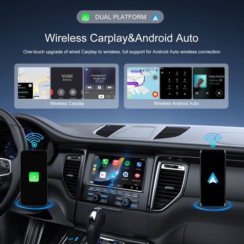 Fox hunter vanjski modul za bežični CarPlay i bežični Android Auto – Cam03, aluminijska legura, 70 g, kompatibilan s 98% modela