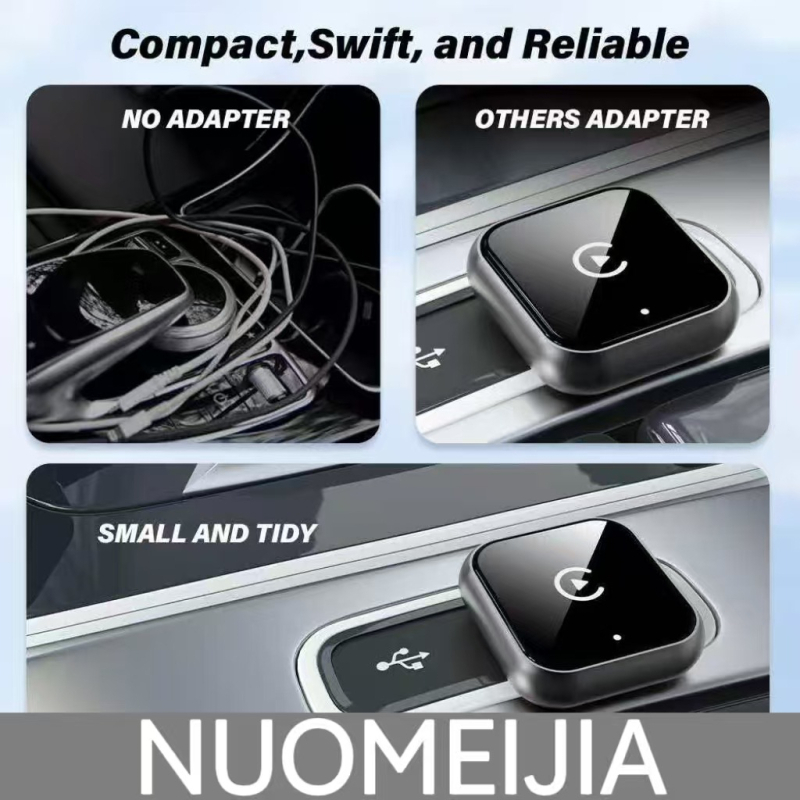 CarPlay bežični modul za automobil — dvojezgreni CPU, 4GB RAM, USB-C/ USB sučelje, kompatibilan s iOS 10+ / Android 11+, Ky4247