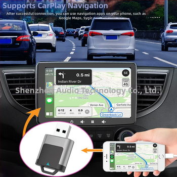 2-in-1 belaidis CarPlay ir Android Auto modulis, universalus suderinamumas, Cp-013, 5V, 0.5W