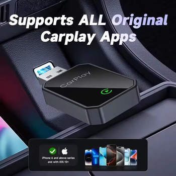 Bežični CarPlay adapter – 2-u-1 kutija za povezivanje infotainment sustava automobila, kompatibilan s Android Auto