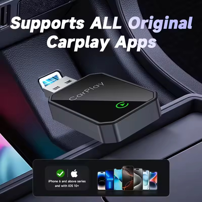 Bežični CarPlay adapter – 2-u-1 kutija za povezivanje infotainment sustava automobila, kompatibilan s Android Auto