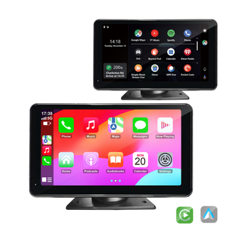 7 colių IPS HD prisilietimo ekrano automobilių navigacijos sistema su belaidžiu CarPlay ir Android Auto, 12V maitinimas, ABS korpusas, modelis F7