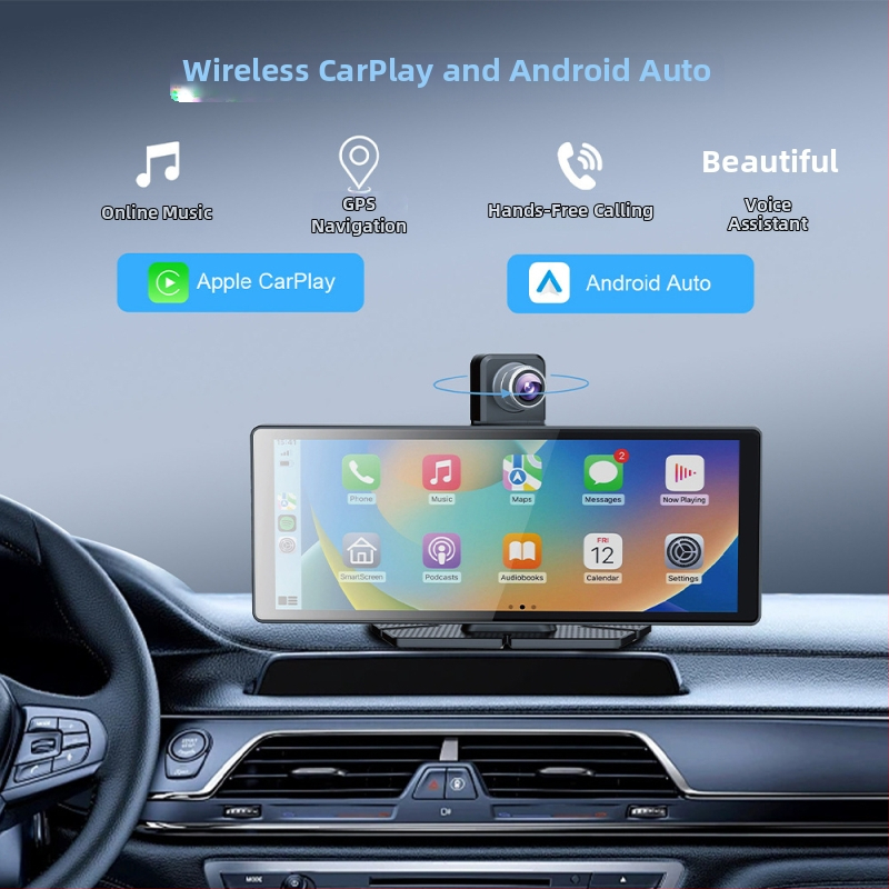 Bezdrôtový prenosný displej CarPlay do auta – all-in-one navigátor, model M53, 1 GB RAM, USB a Type-C rozhranie, hmotnosť 50 g, univerzálna kompatibilita
