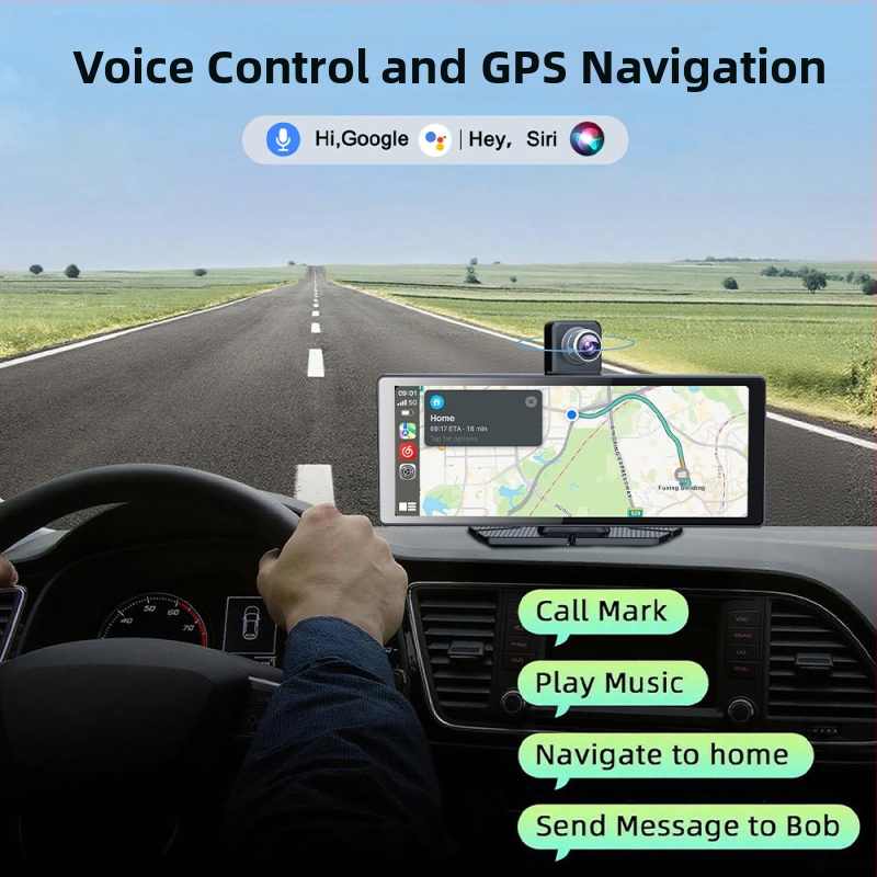Bezdrôtový prenosný displej CarPlay do auta – all-in-one navigátor, model M53, 1 GB RAM, USB a Type-C rozhranie, hmotnosť 50 g, univerzálna kompatibilita