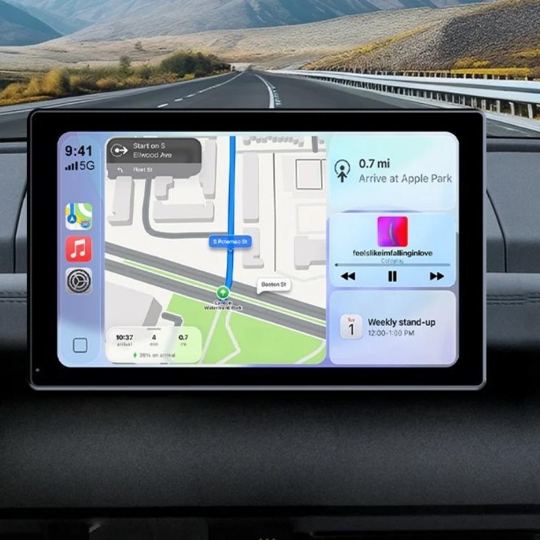 Android auto navigacijski zaslon s bežičnim CarPlay, osmerojezgreni CPU, 4GB RAM, 64GB ROM, 4G