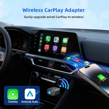 Bezdrôtový CarPlay a Android Auto autoadaptér — 2-v-1 inteligentná navigácia v aute, model M36, AX1800 OS, 16GB úložisko, USB a USB-C rozhrania