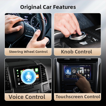 Belaidė CarPlay dėžutė automobiliams - universalus sujungimo modulis, USB-C, 7 colių ekranas, modelis M25, 4GB RAM, 64GB ROM