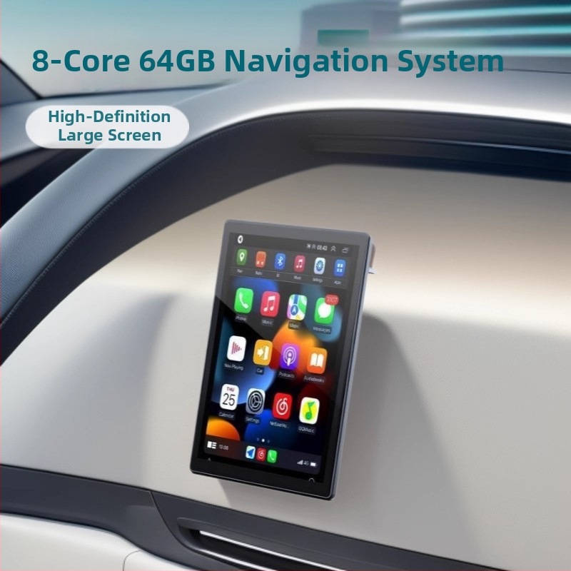 Automobilių navigacijos sistema su belaidžiu CarPlay, 10,1 colių kapacitacinis jutiklinis ekranas, Android, dviejų branduolių procesorius, 4GB RAM, 64GB ROM, universalus suderinamumas