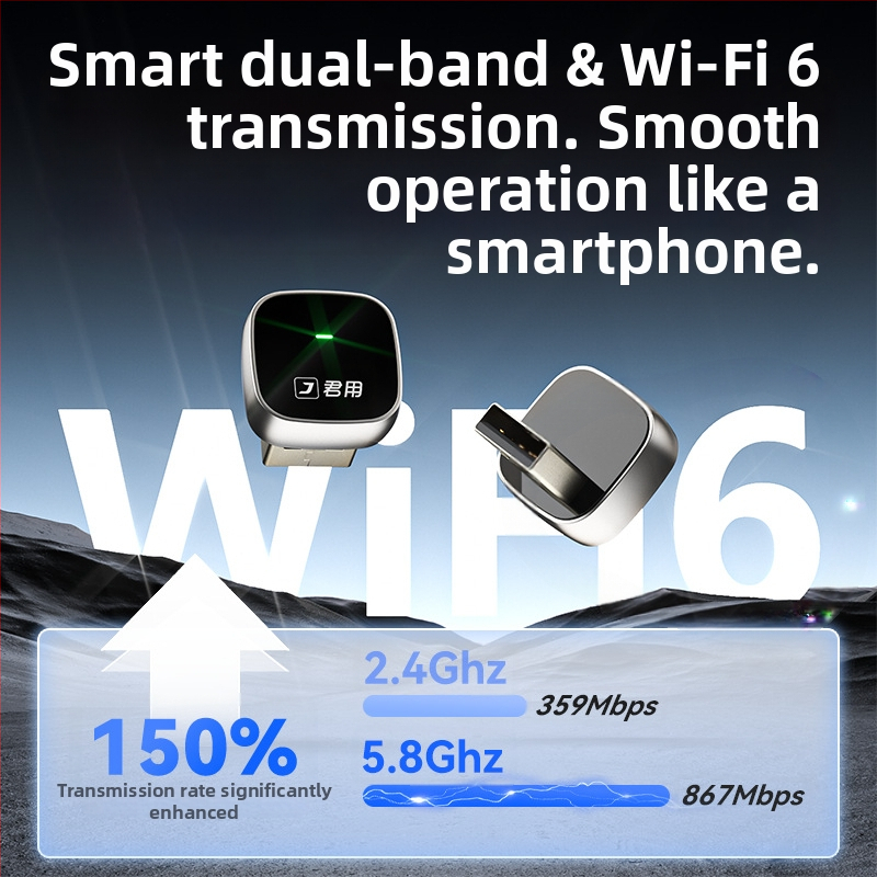 Juhtmevaba CarPlay karp Apple iPhone jaoks — Mudel G2, Kahe südamikuga CPU, 1GB RAM, Linux operatsioonisüsteem, USB liides