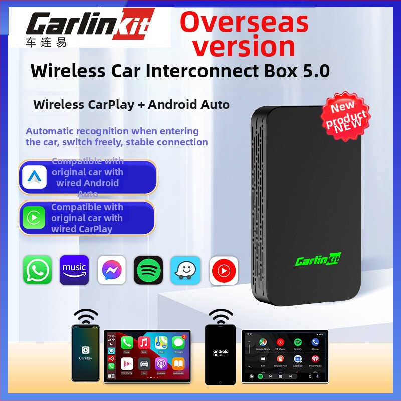 Carlinkit CPC200-2AIR CarPlay adapter – kábelről vezeték nélküli, Android Auto kompatibilis, ABS+PC