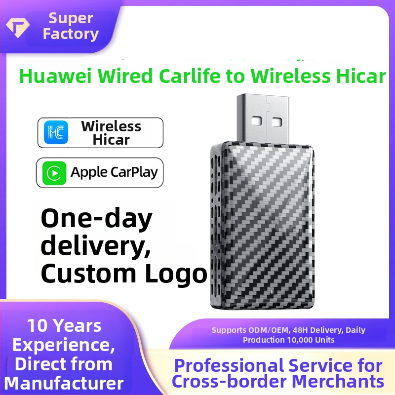 CarPlay bevielis adapteris CarLife ryšiams automobilyje – USB-C sąsaja, modelis CP209, medžiaga ABS+PC, svoris 32,3 g