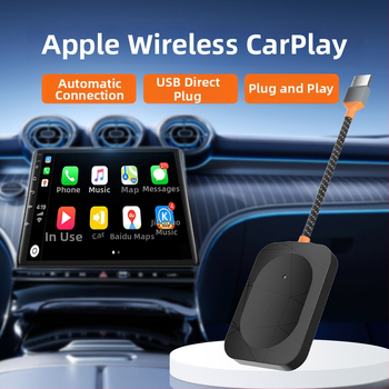 CarPlay automobilių adapteris – kabelinis į bevielį ryšį, HD, dviejų branduolių procesorius, 2GB RAM, 128GB ROM, Type-C sąsaja
