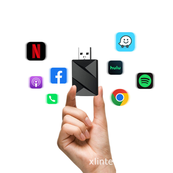 CarPlay belaidis adapteris, 2-in-1 su Android Auto, Kowankit K1a, keturių branduolių CPU, 2GB RAM, 16GB ROM, USB-C/USB