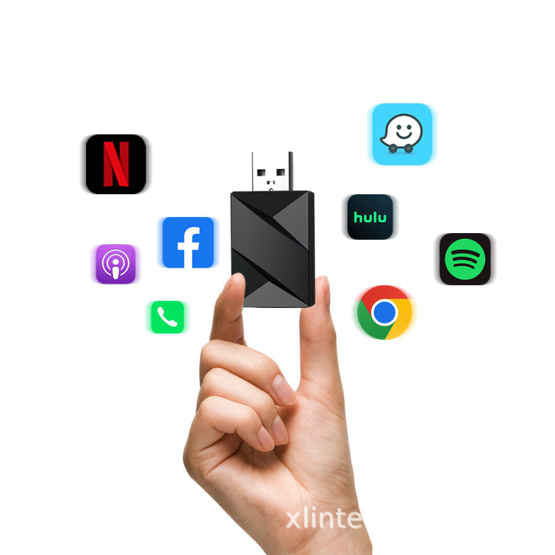 CarPlay belaidis adapteris, 2-in-1 su Android Auto, Kowankit K1a, keturių branduolių CPU, 2GB RAM, 16GB ROM, USB-C/USB