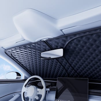 Auto sjenilo za sunce s aluminijskom folijom, snap-in montaža, univerzalno za prednje staklo