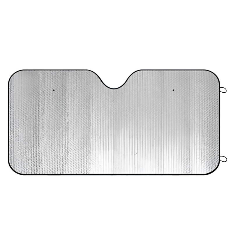 Слънцезащитна щора за предното стъкло на автомобила (алуминиева фолио, монтаж с вакуумни чашки, общо предназначение, предна част на колата, прост стил)